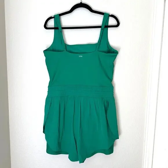 Abercrombie and Fitch YPB Sculptlux Hybrid Flyaway Onesie, Kelly Green, size XL - Picture 3 of 8